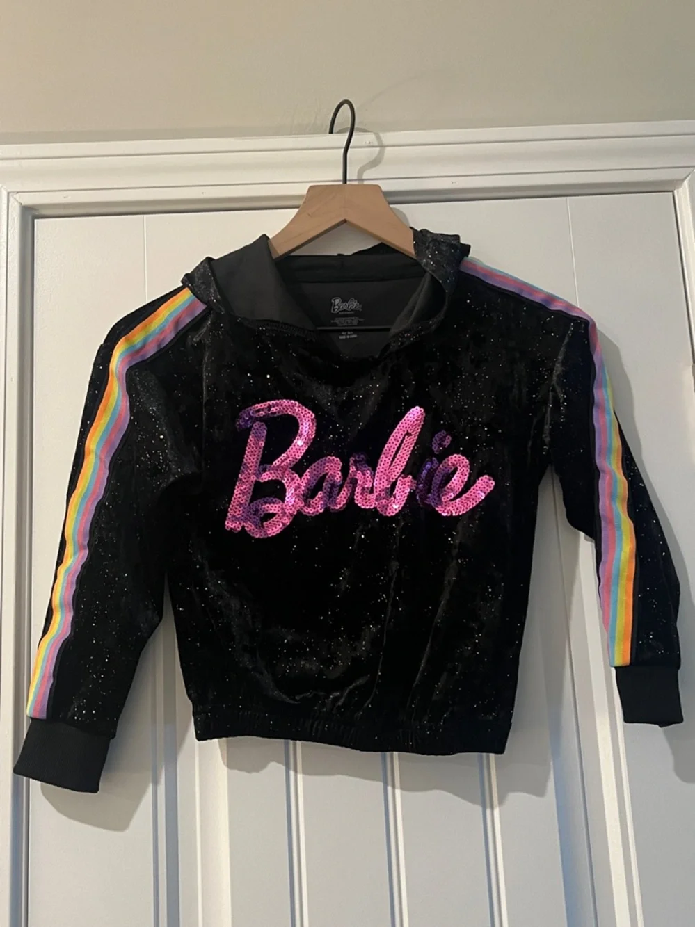 Barbie girls sparkle velour hoodie